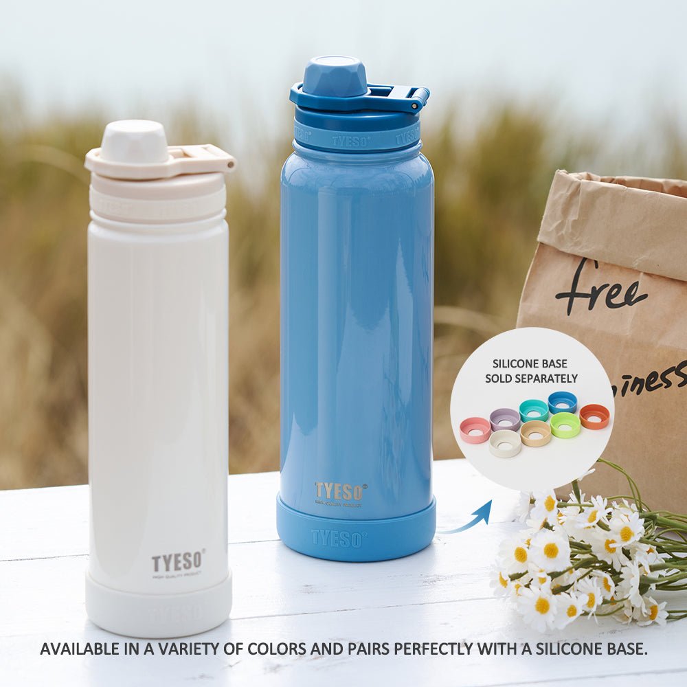 Stainless Steel Light Weight Sports Bottle_ Blue & White